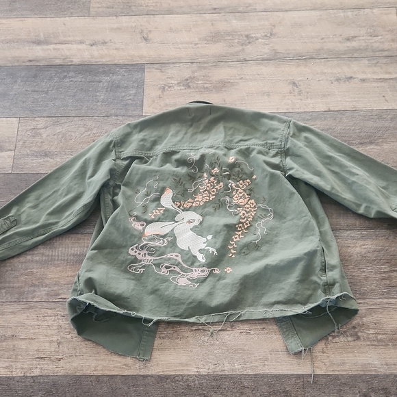 Embroidered Rabbit Shirt-Jacket - Picture 3 of 7